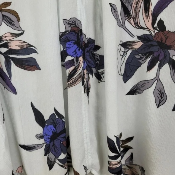 Free People Women's Floral Tree Swing Tunic Top / Mini Dress Sz M long sleeves - Picture 8 of 11